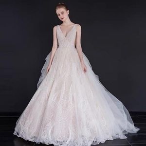 Sexy Luxury Wedding Dress Backless Sexy Pearl Beaded
